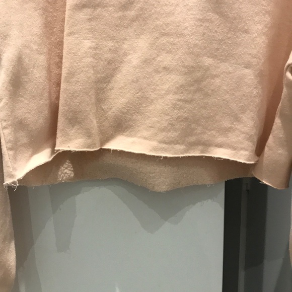 Zara Baby Pink Sweatshirt Crop - Picture 3 of 5